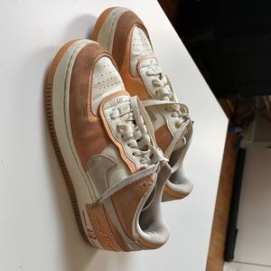 Nike Air Force 1 in Pink and Cream - Size 8.5